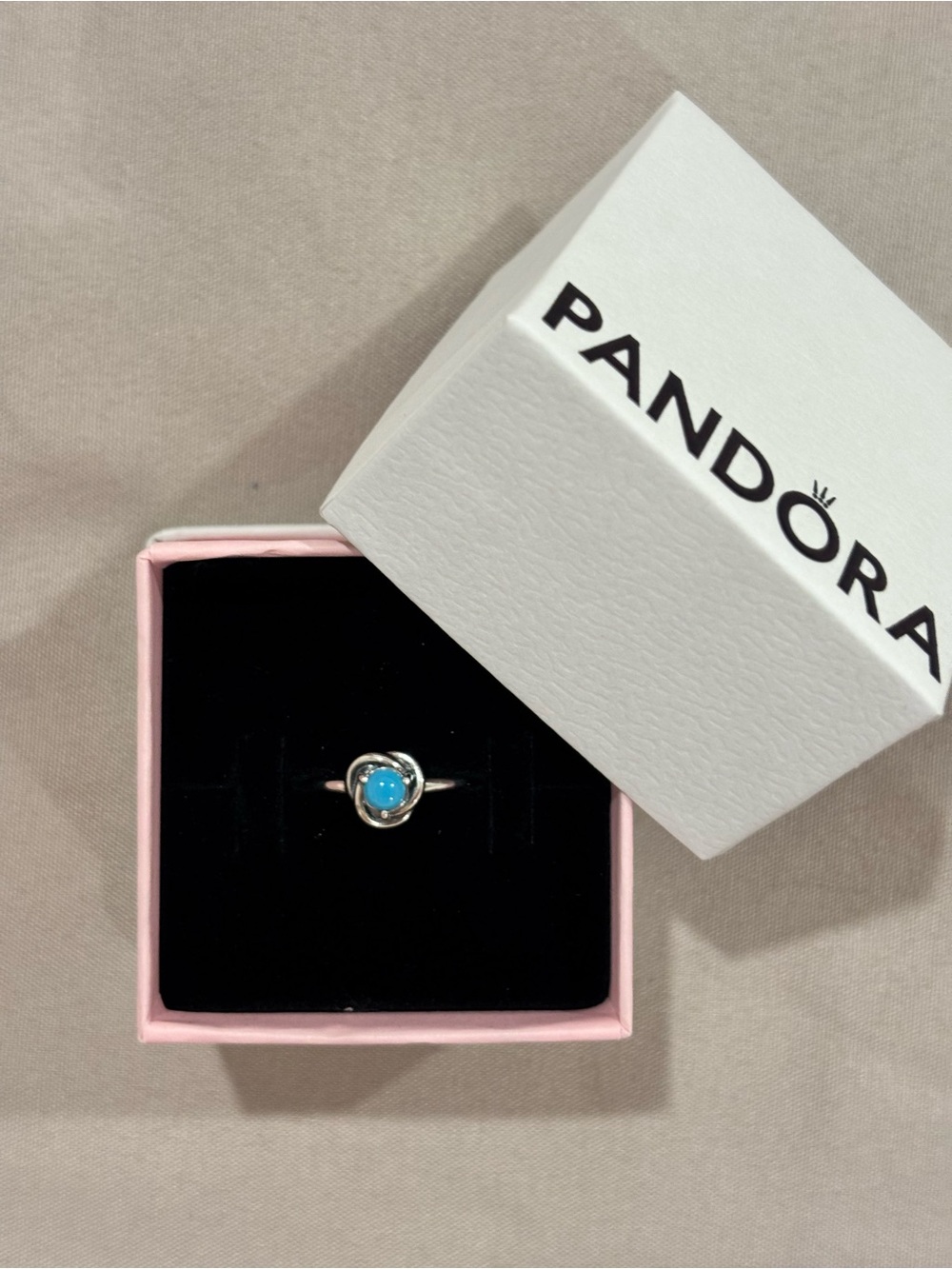 Pandora Sterling Silver December Birthstone Knot Ring - BRAND NEW IN BOX SIZE 7